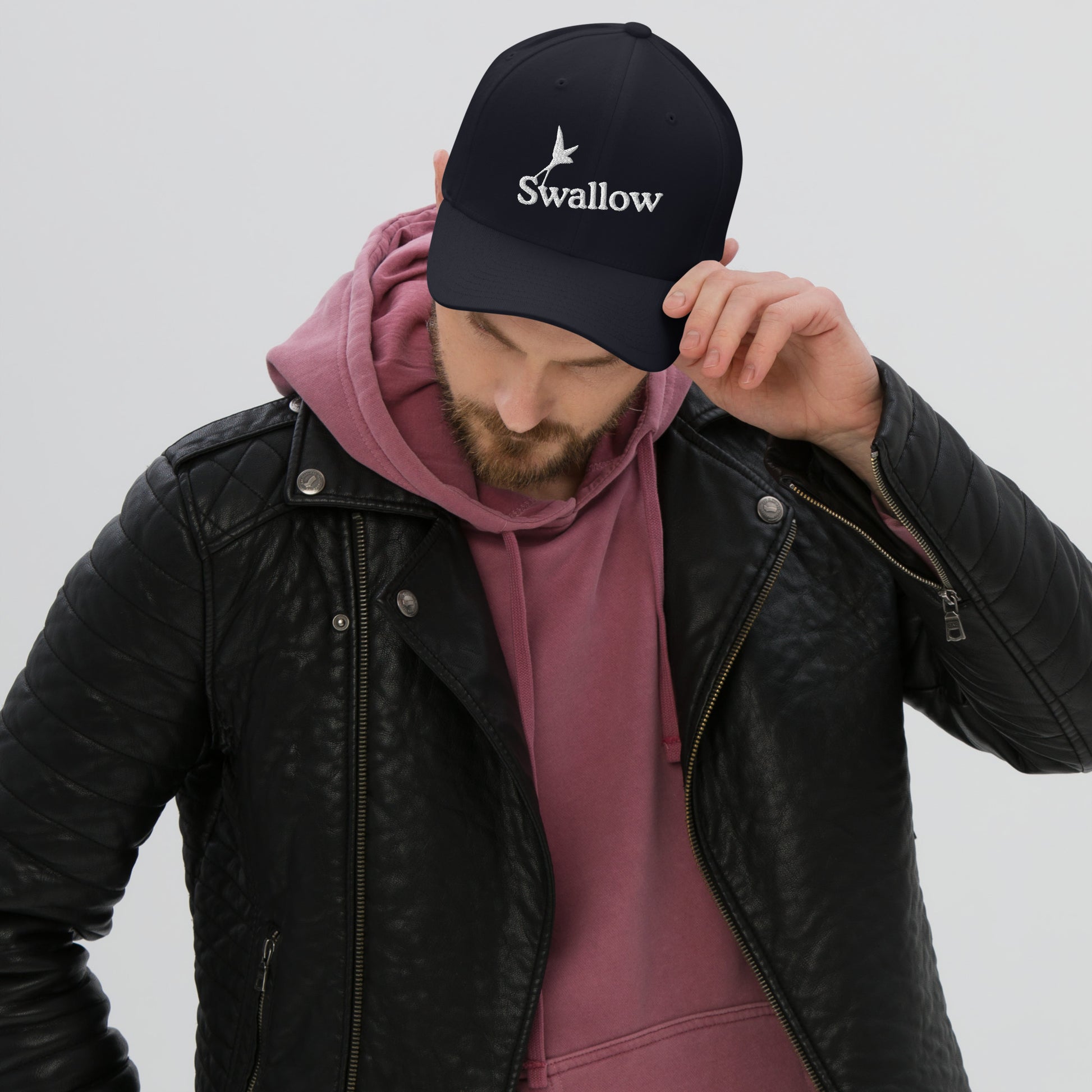 Swallow - Structured Twill Cap - White bird