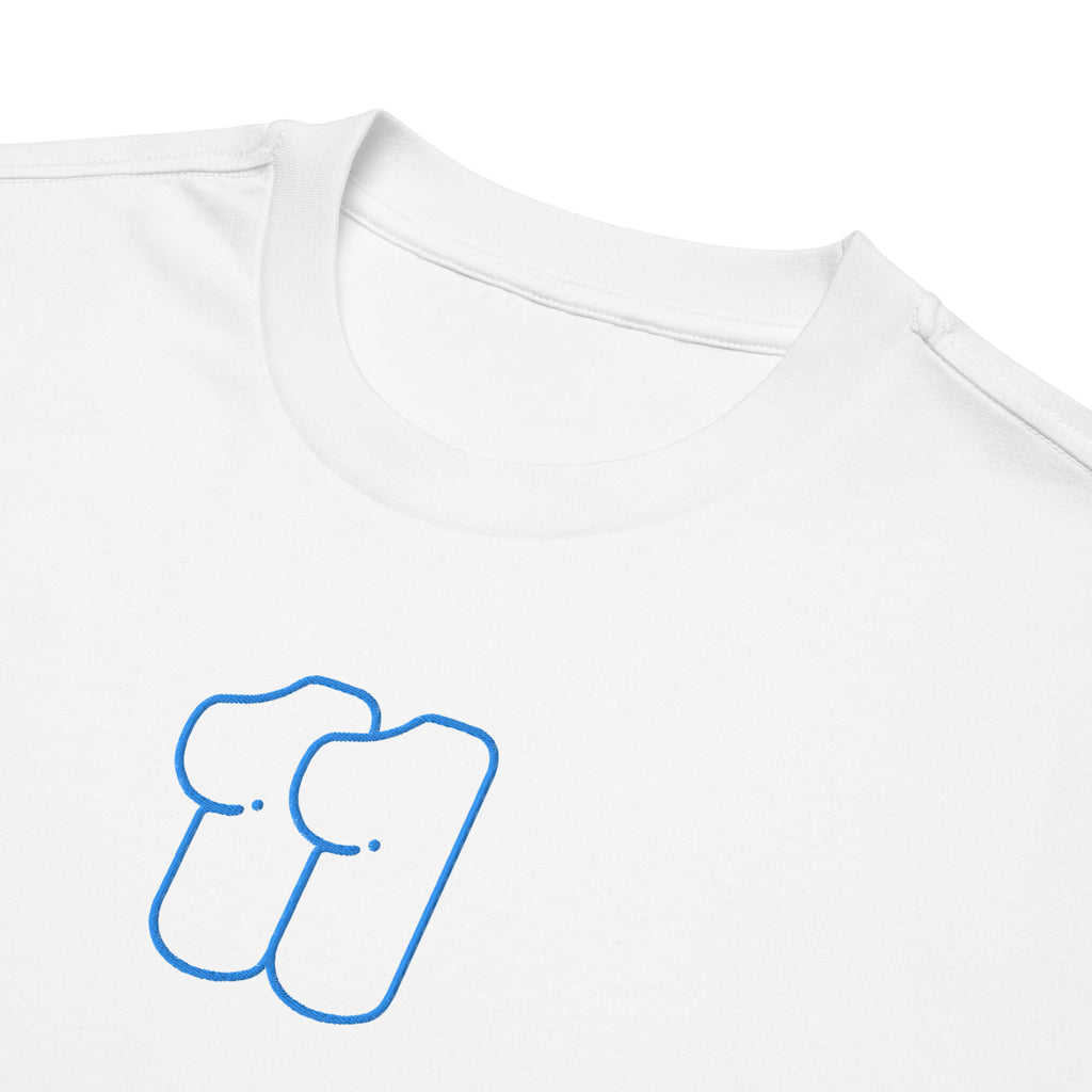 E11even - Oversized heavyweight embroidered t-shirt - blue