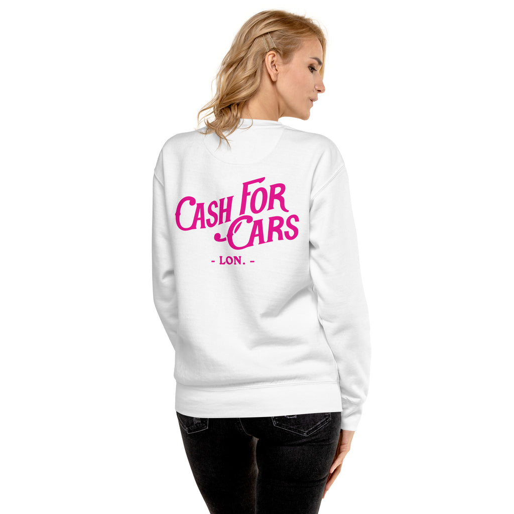 Cash for Cars - Embroidered unisex eco sweatshirt - Full col / back print
