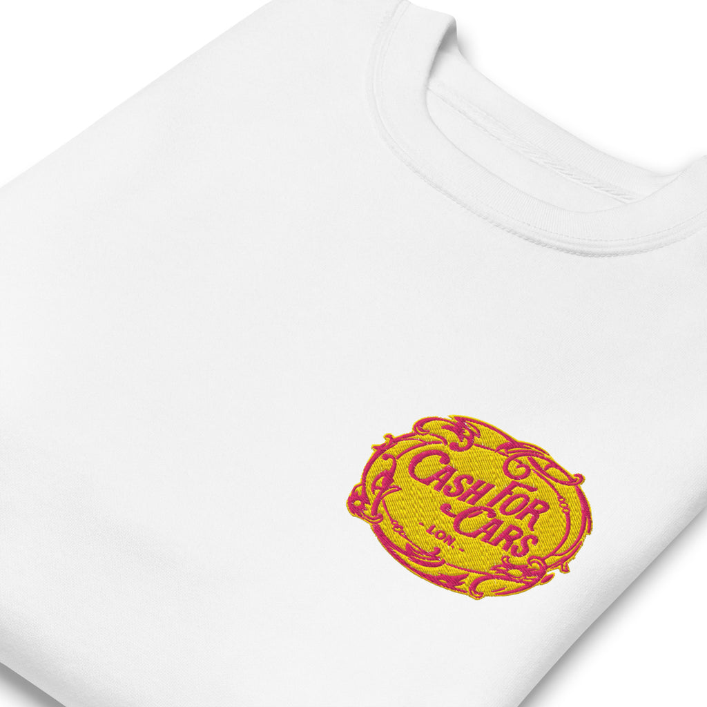 Cash for Cars - Embroidered unisex eco sweatshirt - Full col / back print